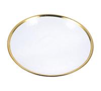 Japanese Style Glass Dinner Plate round White Large Capacity Serving Plate