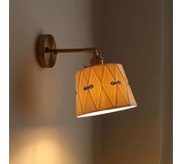 Japanese Style Glazed Ceramics Wall Sconce Adjustable Brass Bedside Wall Lamp With Rotary Switch, White Ceramic Wall Sconces d Home Decor Lighting Fixture For Bedroom Cafe