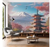 Japanese-Style Healing Scenery Wallpaper for Living Room Bedrom Decor