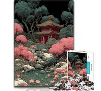 Japanese Style Jigsaw Puzzles 1000 Pieces for Adults Teens,Help The Brain Exercise Addictive Toys to Cultivate Patience Parent-child Interaction 38x26cm