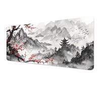 Japanese Style Katana Mouse Pad Large Computer Gaming Mouse Mat Pad Long Desk Mat Non-slip Rubber Mouse Pad for Home Office Gaming Room