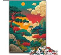 Japanese Style Landscape 1000 Piece Jigsaw Puzzles for Teenagers Gifts, Challenging To Complete But Fun And Humorous Birthday Present, Gifts, Wall Art (50x75cm)