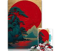 Japanese Style Landscape 1000 Piece Jigsaw Puzzles for Teenagers Gifts,Decompressing Intellectual Educational Toy Secret Santa Gifts (38x26cm)