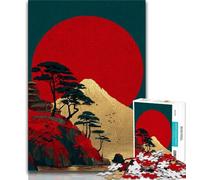 Japanese Style Landscape Jigsaw Puzzles for Adults 1000 Piece,Toys Educational Games Stress Relieving Suitable for Desktop Decoration 50x75cm
