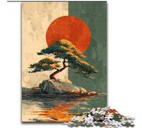 Japanese Style Landscape Puzzles for Teenagers Teens 1000pc Puzzle, Pattern Assembly Deal As Gifts for The Whole Family Suitable for And 14 (26x38cm)