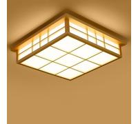 Japanese Style LED Ceiling Light Dimmable Lamp with Remote Control Embedded Installation Lighting Fixture,Luxury