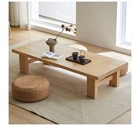 Japanese Style Low Wooden Table - Multifunctional Rectangle Farmhouse Cocktail Table for Living Room Zen FloatingLaptop Desk (Color: B Size: 80x50x38cm)