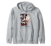 Japanese Style Men Get Sad Too Zip Hoodie