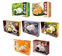 Japanese Style Mochi Assorted Flavours Daifuku Sweet Rice Cake Desserts Snacks 210g (6 Packs with 5 Different Flavours)