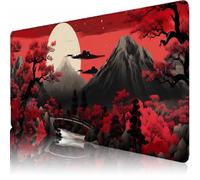 Japanese Style Mouse Pad 800 x 400 x 3 mm Extended Large Mouse Mat, Keyboard Mousemat, Desk Mat Workspace with Anti-Slip Base & Anti-Fray Edges, Waterproof Desk Accessories Work (Landscape) L-x6599