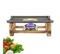 Japanese-Style Non-Stick Barbecue Plate, Portable Alcohol Stoves Barbecues BBQ Grill Picnic Grilled Fish Platter for Outdoor Camping Meat Steak(S 30CM)