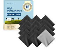 Japanese-Style Premium Microfiber Glasses Cleaning Cloth Streak & Scratch-Free Lens Cleaning Cloth - Safe for Eyeglasses, Sunglasses, Glasses Cleaner, Lens Wipes, iPhone & Screens (12 Pack)