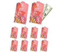 Japanese Style Red Envelope, Red Envelope for Spring Festival, 10 x Money Envelopes for 2025 - Chinese New Year Red Package, Lucky Purse for Chinese New Year, Weddings