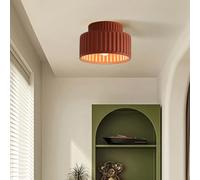 Japanese Style Resin Ceiling Light Wabi-sabi Cloakroom Semi Flush Mount Close to Fixtures for Entryway Hallway Studio Restaurant Hotel Porch Balcony