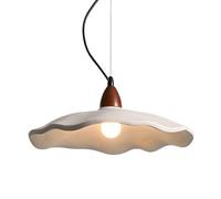 Japanese Style Resin Hanging Light, Personalized Lotus Leaf-Shaped Pendant Lamp Lampshade, E27 Light Source Single-Head Chandelier, Balcony Restaurant Decoration Lighting Fixtures