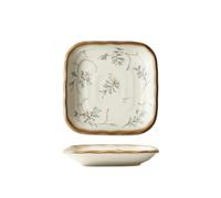 Japanese-style retro orchid tableware home-use underglaze colored ceramics -8-inch square plate
