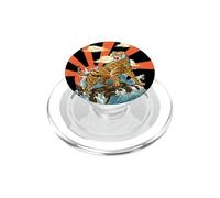 Japanese Style Roaring Tiger Rising Sun Design PopSockets PopGrip for MagSafe