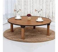 Japanese Style Round Folding Tea Coffee Table Low Dining Table for Small Study Desk for Bay Window & Tea Room Compact 70x30cm Space Saving Design