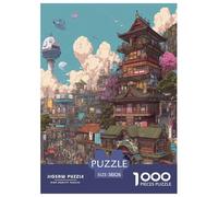 Japanese style scenery Jigsaw Puzzles Puzzle for Adults Kids. 1000 Piece Life in Japan Whimsical Challenge Toy Educational Games Home Decoration for Educational Games Gifts 38x26cm/1000pcs