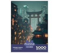 Japanese style scenery Jigsaw Puzzles Puzzle for Adults Kids. 1000 Pieces Life in Japan Impossible Challenge Toy Educational Games Home Decoration for Educational Games Gifts 38x26cm/1000pcs