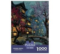 Japanese style scenery Jigsaw Puzzles Puzzle for Adults Kids. 1000 Pieces Life in Japan Whimsical Challenge Toy Educational Game Home Decoration for Adults& Kids Age 14 Years Up 38x26cm/1000pcs