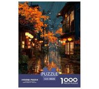 Japanese style scenery Jigsaw Puzzles Puzzles for Adults Kids. 1000 Piece Life in Japan Whimsical Challenge Toy Educational Game Home Decoration for Adults& Kids Age 14 Years Up 38x26cm/1000pcs