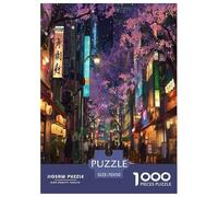 Japanese style scenery Jigsaw Puzzles Puzzles for Adults Kids. 1000 Pieces Life in Japan Whimsical Challenge Toy Educational Games Home Decoration for Educational Games Gifts 70x50cm/1000pcs