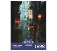 Japanese style scenery Jigsaw Puzzles Puzzles for Adults Kids. 1000 Pieces Life in Japan Whimsical Challenge Toy Educational Game Home Decoration for Educational Games Gifts 38x26cm/1000pcs