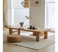 Japanese-Style Solid Wood Coffee Table Low Floor Dining & Tea Table Ideal for Meditation Bedroom Leisure & Home Office Reception Versatile Altar Table