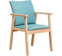 Japanese Style Solid Wood Dining Chair with EasyCare Fabric CushionVersatile for Bedroom Office Hotel Leisure UseSimple Elegant Design