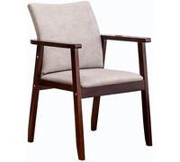 Japanese Style Solid Wood Dining ChairFabric Cushion Versatile Lounge Chair for Bedroom Office Hotel SimpleDesign.