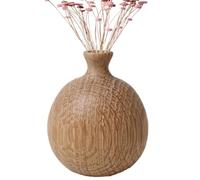 Japanese Style Solid Wood Dried Flower Vase - Dinner, Natural Home Ornament Vase, White Oak Vase Decoration |