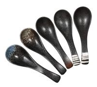 Japanese Style Soup Spoon Ceramic 5pcs for Rice and Porridge