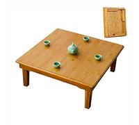Japanese-Style Square Low Folding Bamboo Table - Multi-Function Small Dining and Computer Desk