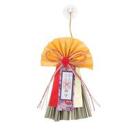 Japanese Style Straw New Year Ornament for Festive Hanging Decor | Cute Japanese Design, Happy Peaceful Ambiance, for Smooth Glass, Picture Frames, Rearview Mirror