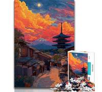 Japanese Style Temple 1000 Pieces Jigsaw Puzzle For Adults Teens,Learning Educational Toy for Is Ideal As A Gift for The Whole Family (38x26cm)