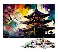 Japanese Style Temple Adult Jigsaw Puzzles 1000 Pieces Wooden Puzzles Brain Teaser Game for Teenagers, Perfect 50x75CM/19.68x29.52inch
