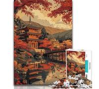 Japanese Style Temple Adult Jigsaws 1000 Pieces Difficult,Help The Brain Exercise Addictive Toys to Cultivate Patience Great Gift (75x50cm)
