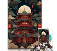 Japanese Style Temple Adult Jigsaws 1000 Pieces Difficult,Learning Educational Toys Family Games Gifts for Friends And Family 50x75cm