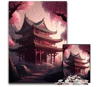 Japanese Style Temple Jigsaw Puzzles for Adults 1000 Piece Puzzles for Adults for Teenagers & Family Fun - DIY Brain Teaser Game Gift 26X38CM/10.23x14.96inch