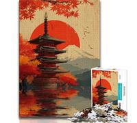 Japanese Style Temple Jigsaw Puzzles for Adults Teenagers Jigsaws Puzzle,Toys Educational Games Stress Relieving Wishlist with Santa Claus (38x26cm)