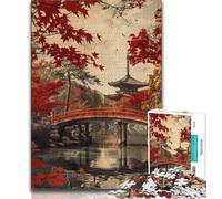 Japanese Style Temple Jigsaw Puzzles for Teenagers 1000 Pieces,Learning Educational Toys Family Games Unique Birthday And Gifts (38x26cm)