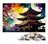 Japanese Style Temple JigsawPuzzle 1000 Pieces for Adults Puzzles for Adults DIY Home Decor Gift, Brain Teaser Game 26X38CM/10.23x14.96inch