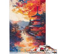 Japanese Style Temple Puzzle Friendly Materials 100 Percent Recycled Cardboard Jigsaw Puzzle for Adult Children 1000pcs (38x26cm)