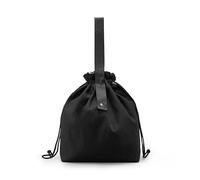 Japanese Style Thickened Canvas Lunch Bag! Handbag with Drawstring Closure & Thermal Insulation - A Must - Have for Office Workers & Picnics (Black)