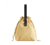 Japanese Style Thickened Canvas Lunch Bag! Handbag with Drawstring Closure & Thermal Insulation - A Must - Have for Office Workers & Picnics (Khaki)