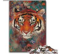 Japanese Style Tiger Jigsaw Puzzles for Adults 2000 Piece Puzzle, Challenging Game And Family Play with Matching Poster And Trivia Sheet (70x100cm)