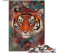 Japanese Style Tiger Puzzles for Adults Teens 1000 Pieces, Family Activity Fun at Home Activities, Birthday Present,Travel Gifts (26x38cm)