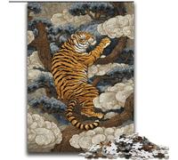 Japanese Style Tiger Puzzles for Adults Teens 2000 Pieces, Challenging Game Toys Wall Decoration Unique Birthday And Xmas Gifts (70x100cm)