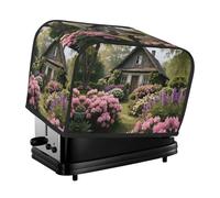 Japanese style Toaster Cover 2 Slice, Waterproof Bread Machine Covers with Pockets Universal Size Kitchen Small Appliance Cover with Handle, Dust and Fingerprint Protection